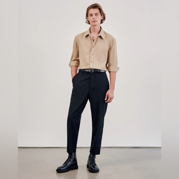 Nili Lotan Men’s Sz 40 Virgin Wool Tel Aviv Drop Crotch Cropped Pants New $550 - Picture 3 of 9